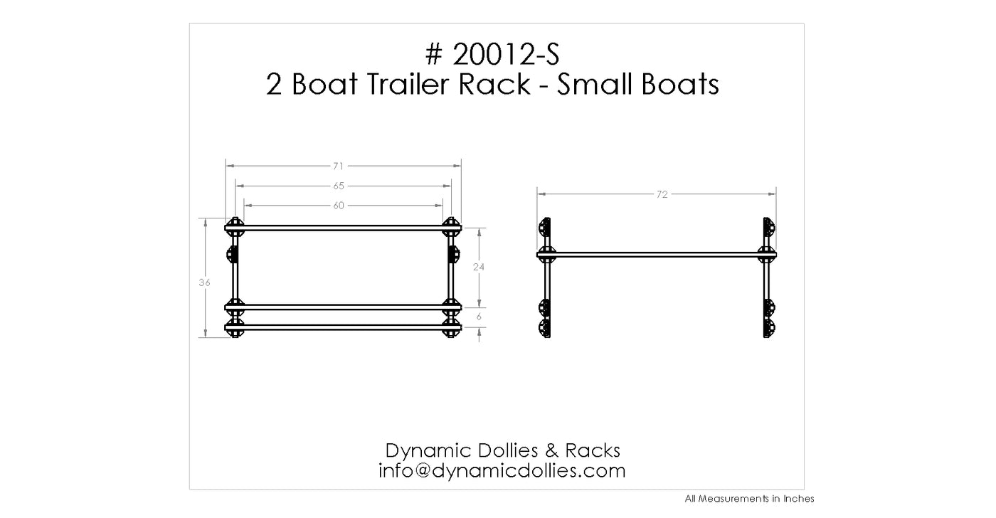 2 Boat Trailer Rack - Small